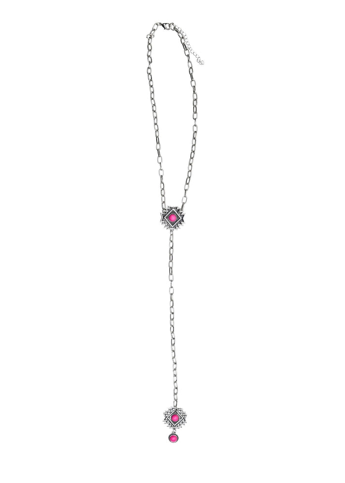 West & Co. Pink Concho Lariat Necklace