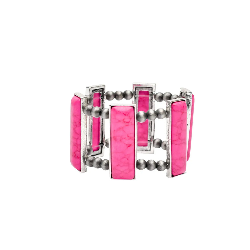 West & Co. Pink Bar Stretch Bracelet