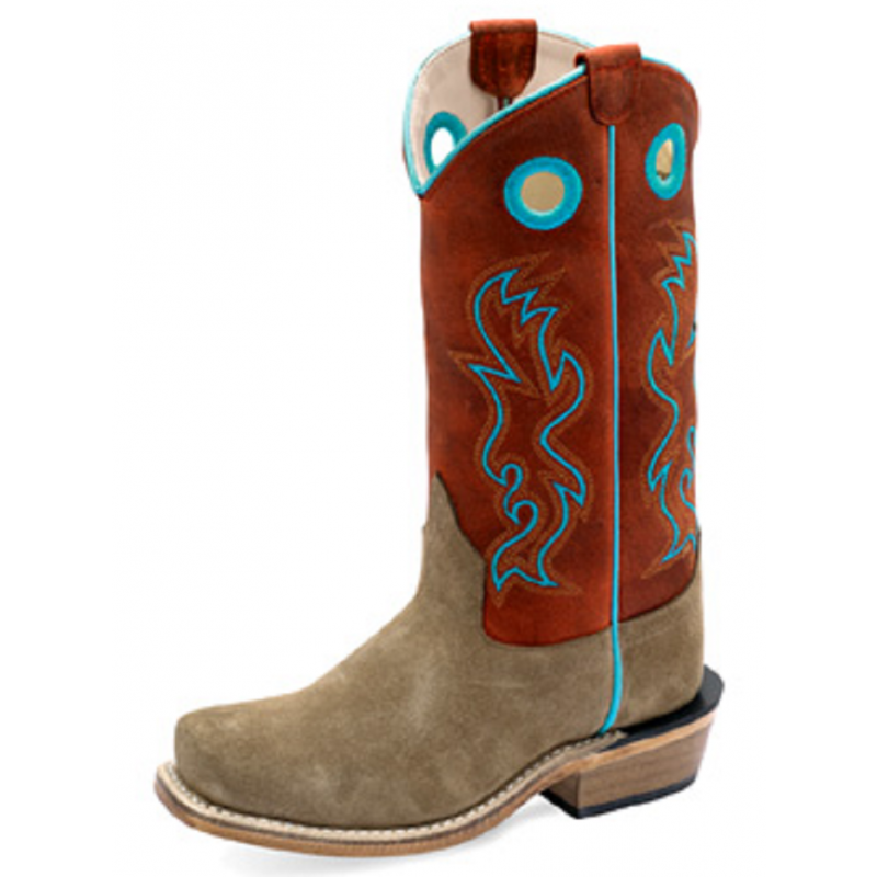 Old West Camel Suede Children's Boot