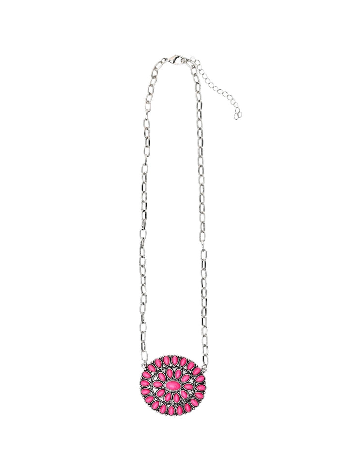 West & Co. Pink Cluster Chain Necklace