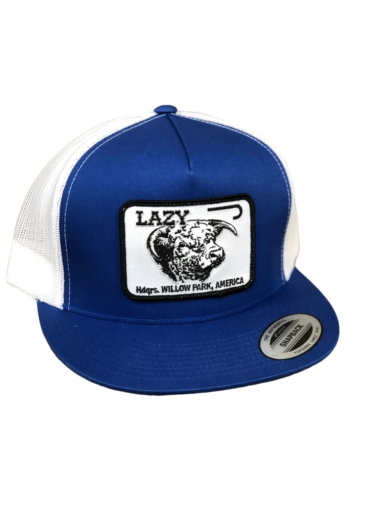 Lazy J Ranch Wear Royal Blue Cattle Headquarters Cap