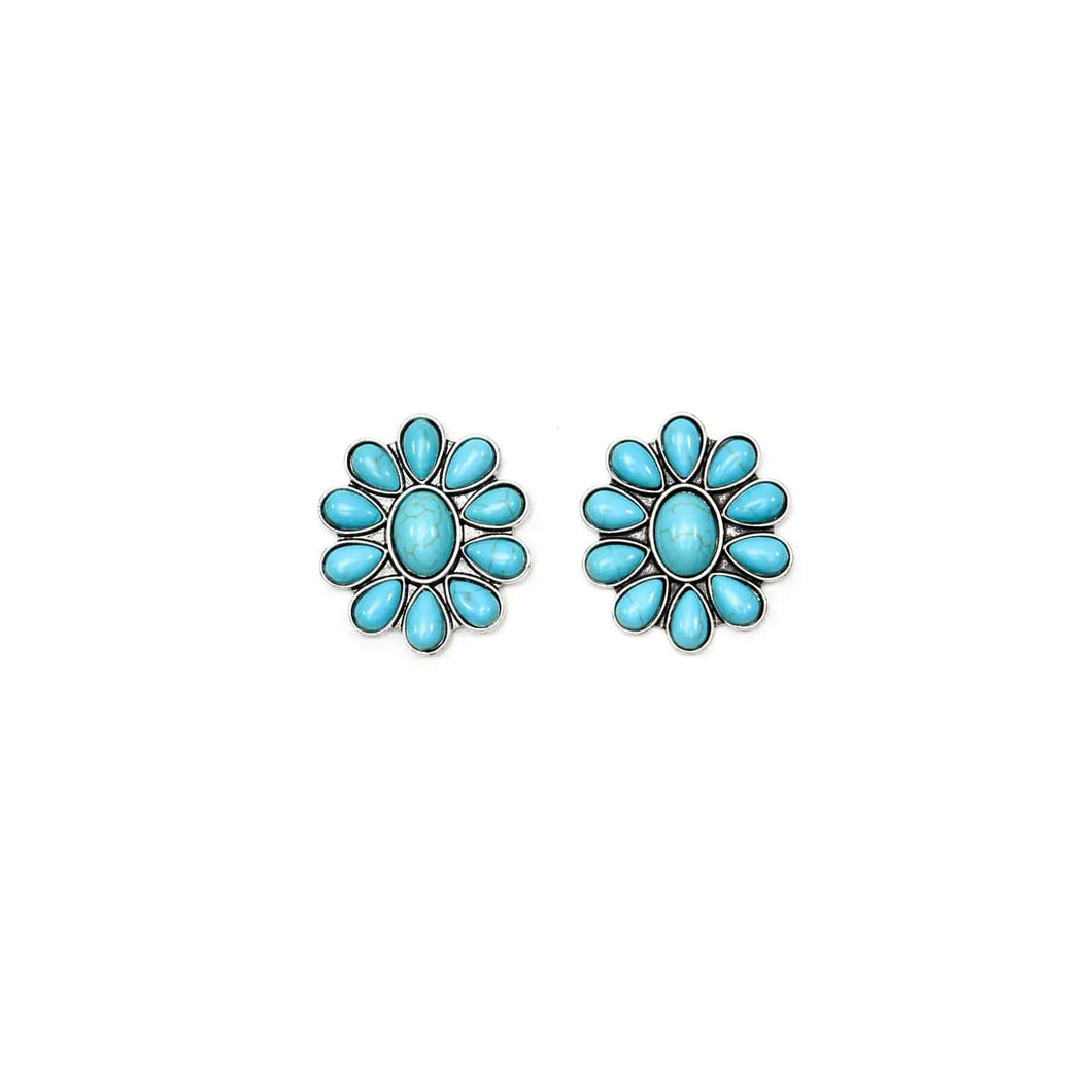 West & Co. Turquoise Flower Cluster Earring