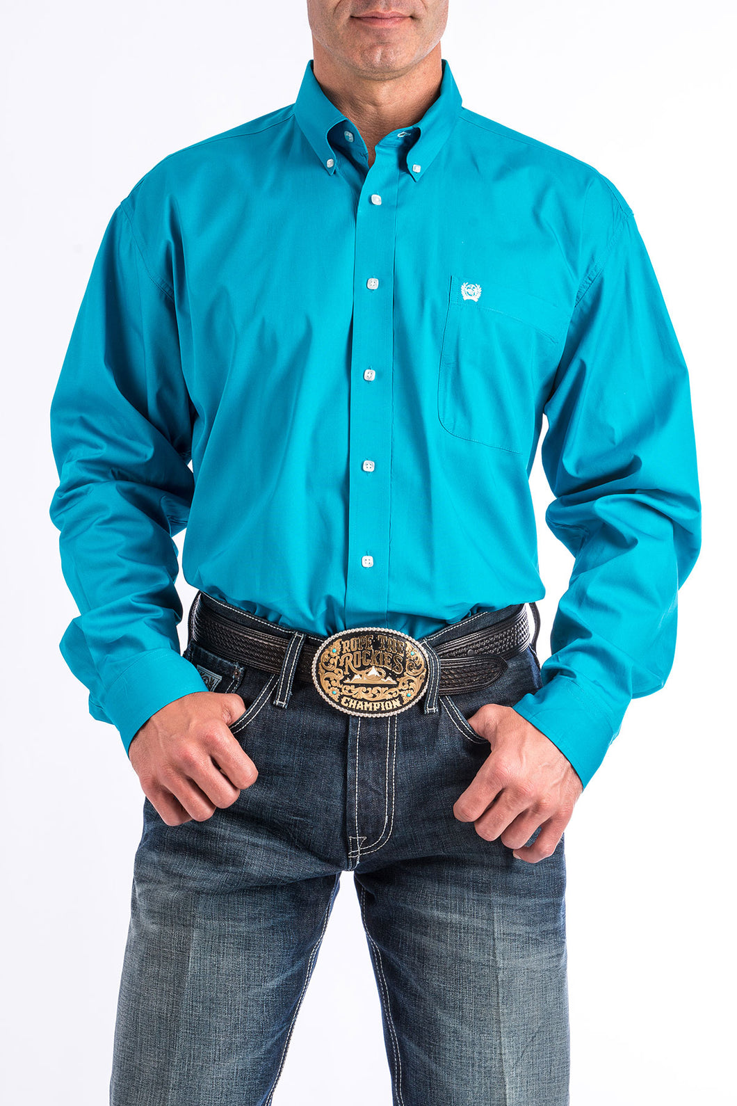 Cinch Turquoise Classic Fit Men's Shirt