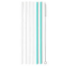 Load image into Gallery viewer, Swig Clear & Aqua Reusable Tall Straw Set