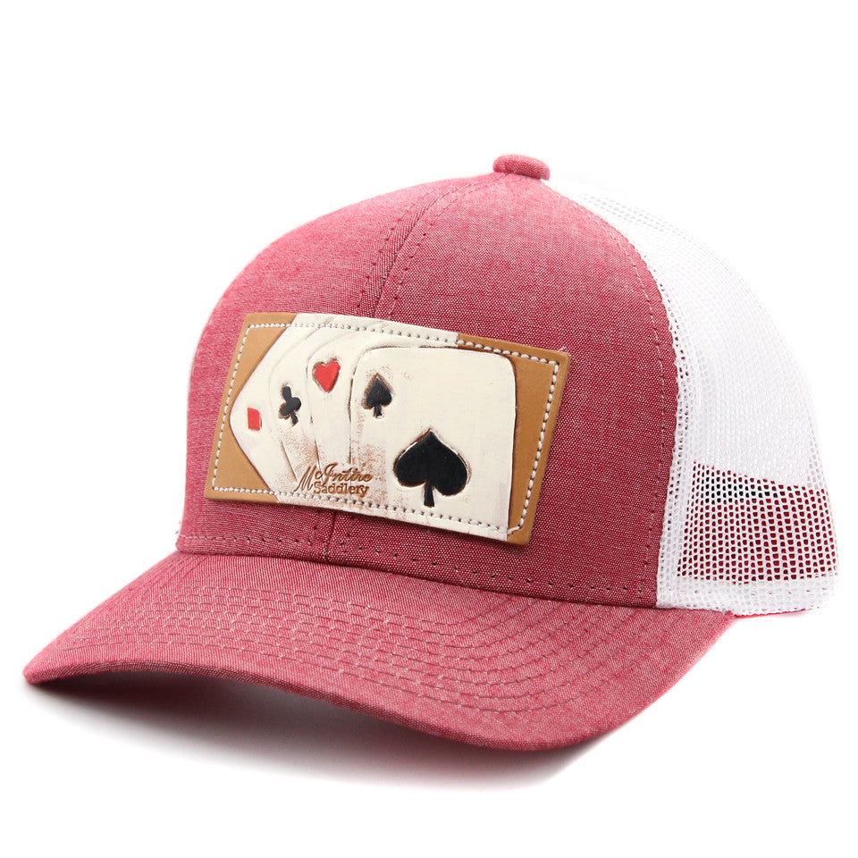 Cards Leather Patch Cap