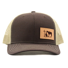 Load image into Gallery viewer, Dally Up Praying Cowboy Leather Patch Cap
