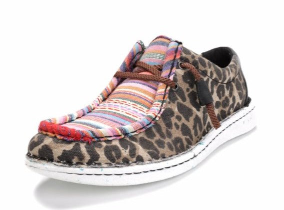 Justin Hazer Leopard/Serape Ladies' Casual Shoe