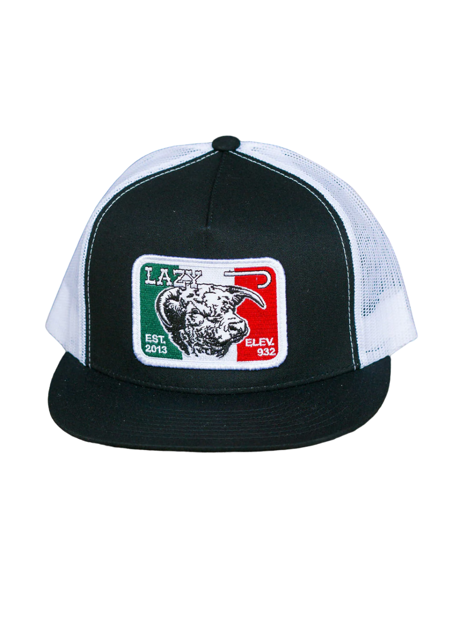 Lazy J Ranch Wear Black Mexican Flag Cap