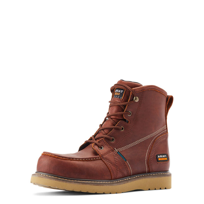 Ariat Men's Rebar Wedge Moc Toe 6" Waterproof Composite Toe Work Boot