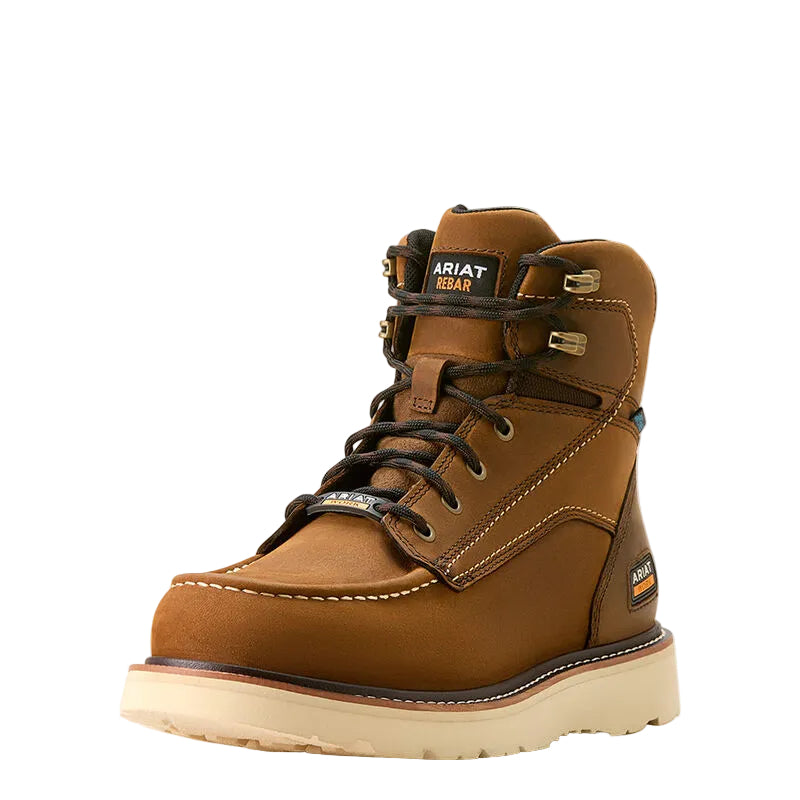 Ariat Rebar Wedge 6" Moc Toe Waterproof Men's Work Boot