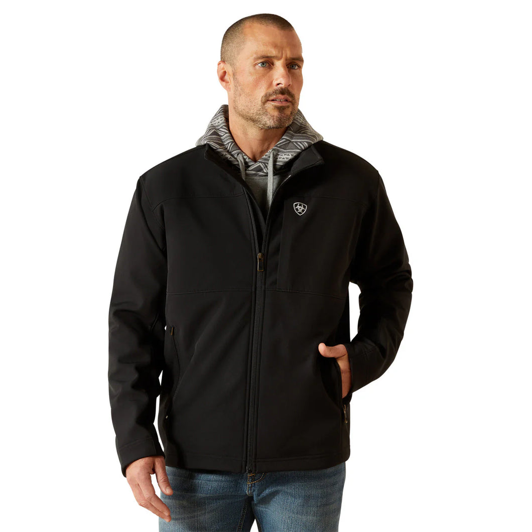 Ariat Men's Vernon Black Logo Softshell Jacket