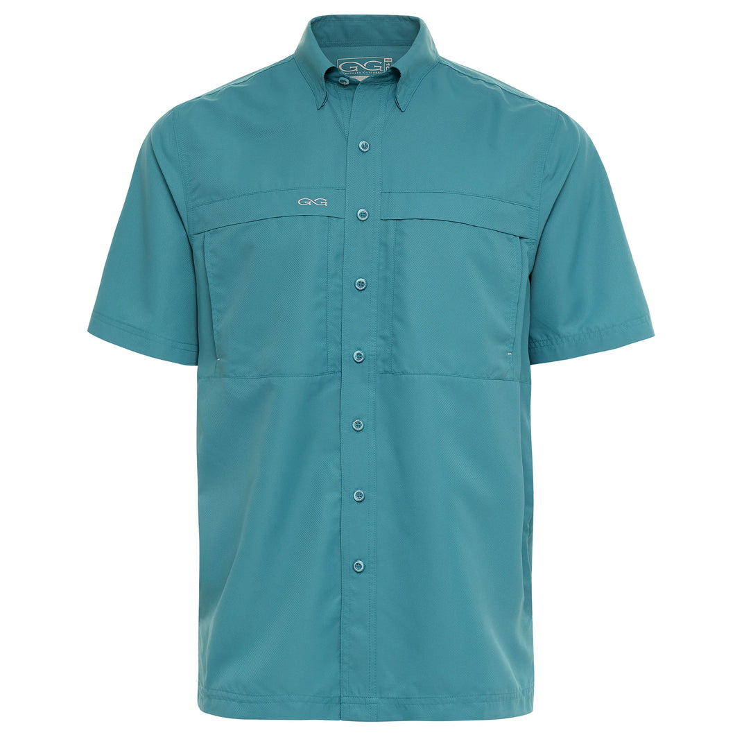 GameGuard  Mahi Short Sleeve Microfiber Button Down Men's Shirt