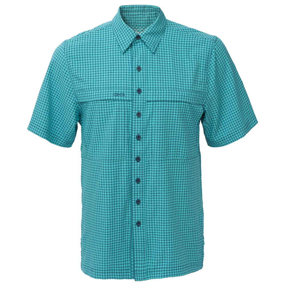 GameGuard Caribbean & Deep Water Short Sleeve Button Down TekCheck Men's Shirt