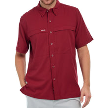 Load image into Gallery viewer, GameGuard Short Sleeve Oxblood Men&#39;s Scout Shirt
