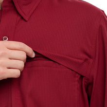 Load image into Gallery viewer, GameGuard Long Sleeve Oxblood Men&#39;s Scout Shirt
