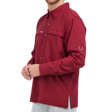 Load image into Gallery viewer, GameGuard Long Sleeve Oxblood Men&#39;s Scout Shirt

