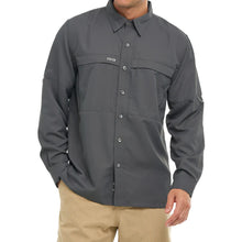 Load image into Gallery viewer, GameGuard Long Sleeve Gunmetal Men&#39;s Microfiber Shirt
