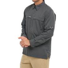 Load image into Gallery viewer, GameGuard Long Sleeve Gunmetal Men&#39;s Microfiber Shirt
