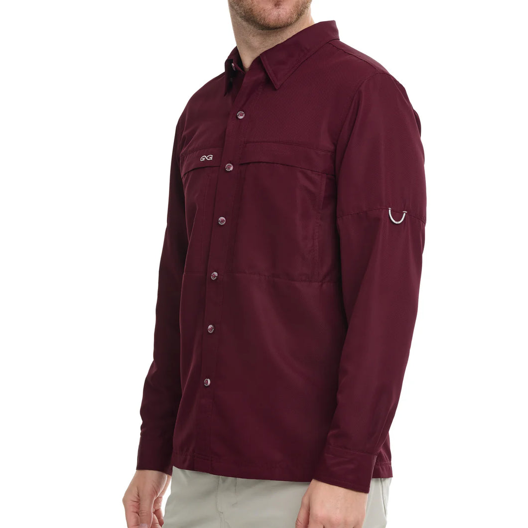 GameGuard Long Sleeve Maroon Men's Explorer Shirt