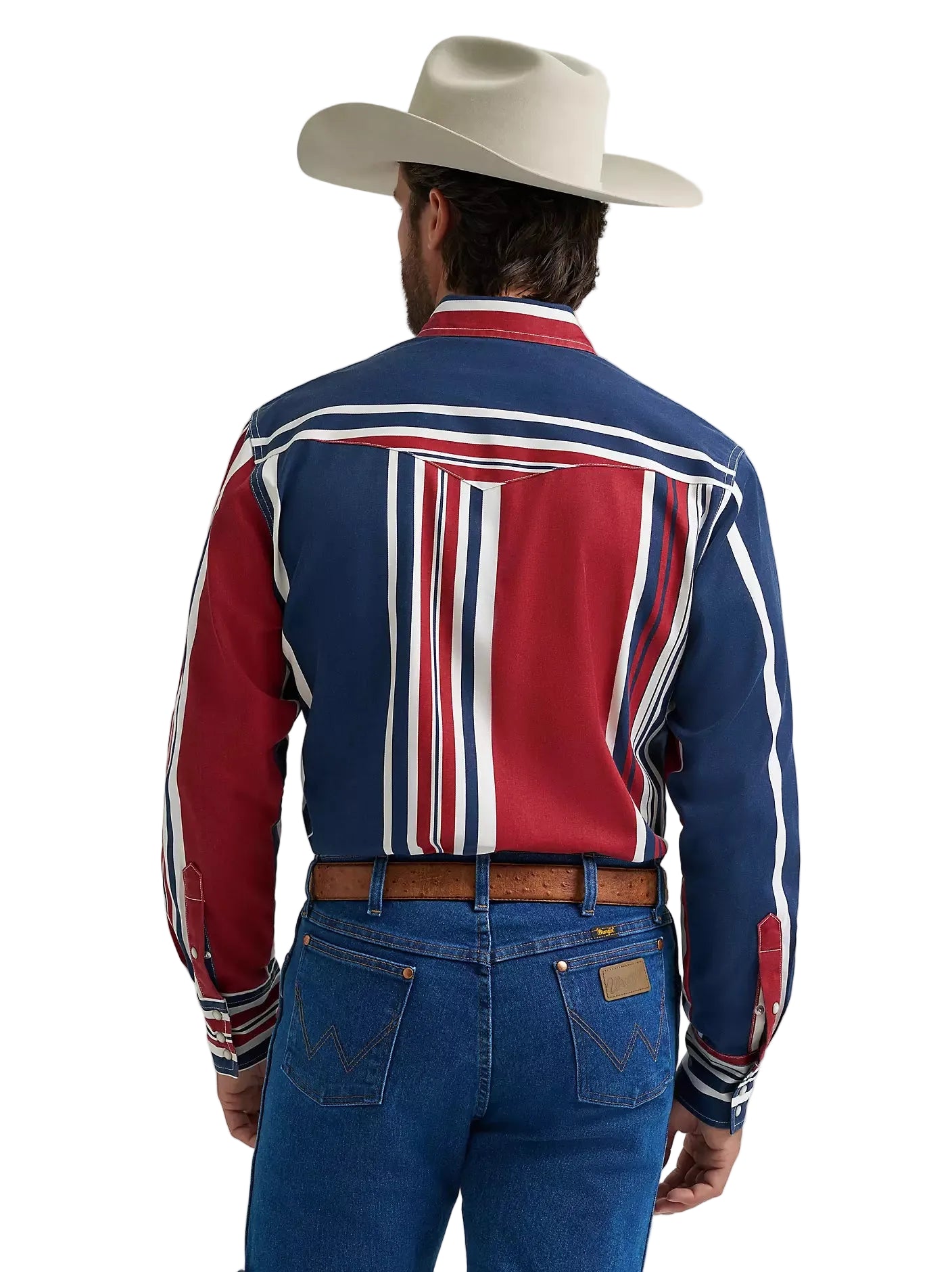 Wrangler Vintage-Inspired Long Sleeve Men's Western Snap Shirt