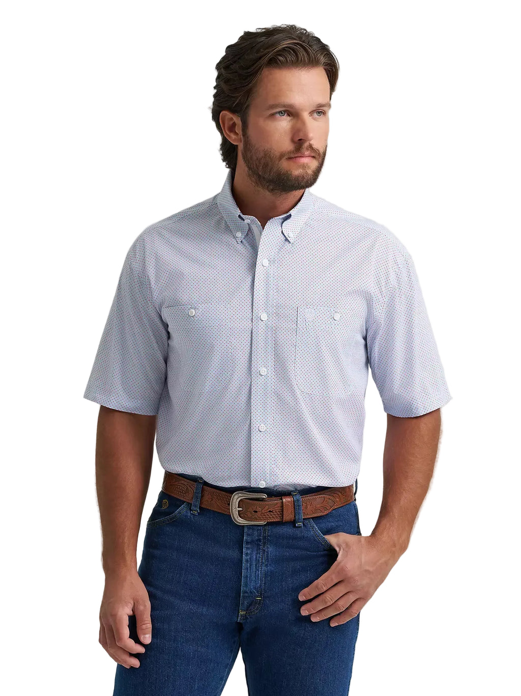 Wrangler George Strait Short Sleeve Men's Button Down Shirt – Dollar ...