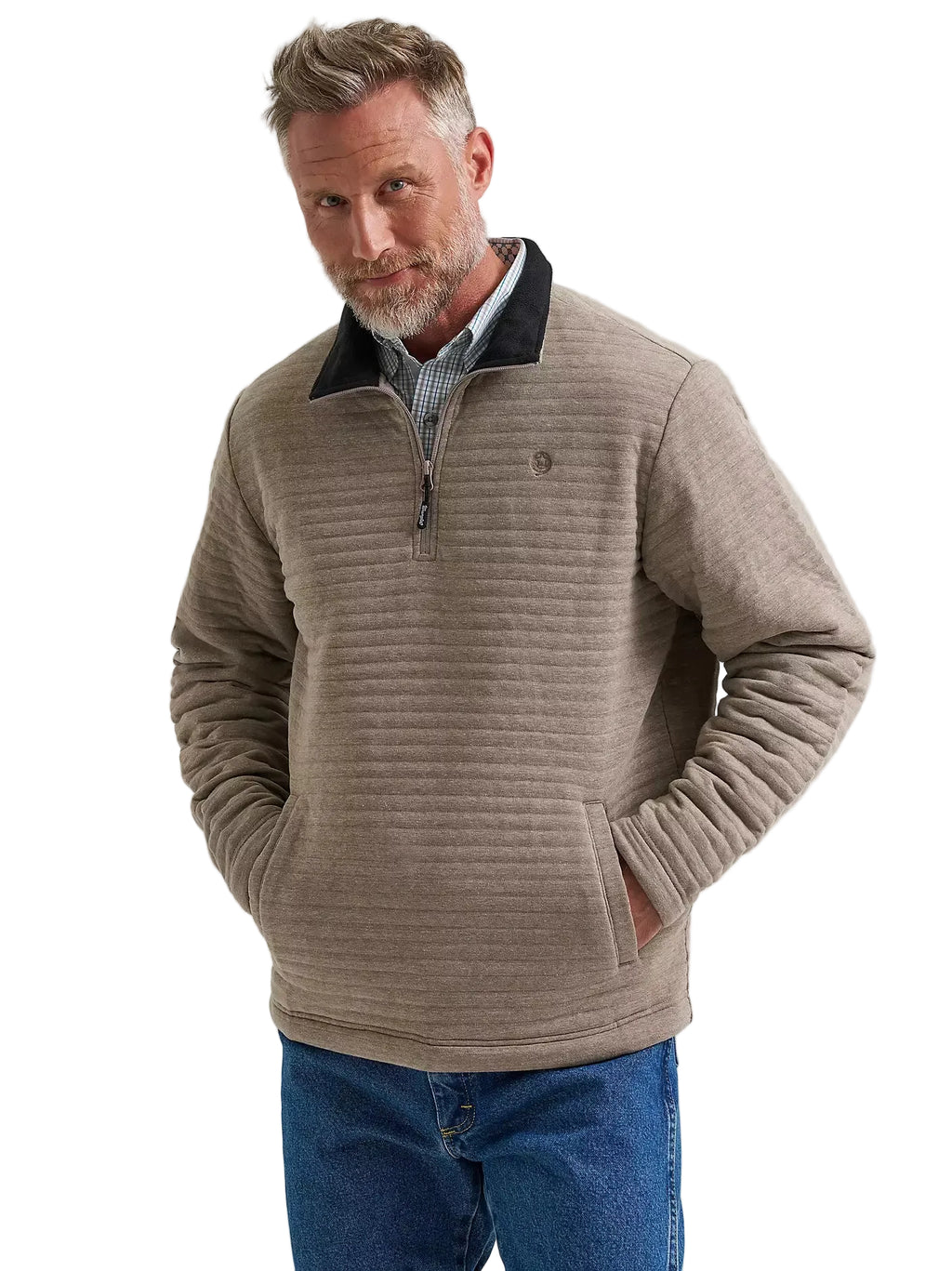 Wrangler George Strait Men's Quarter Zip Quilted Pullover