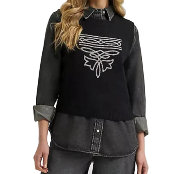 Wrangler Boot Stitch Ladies' Sweater Vest