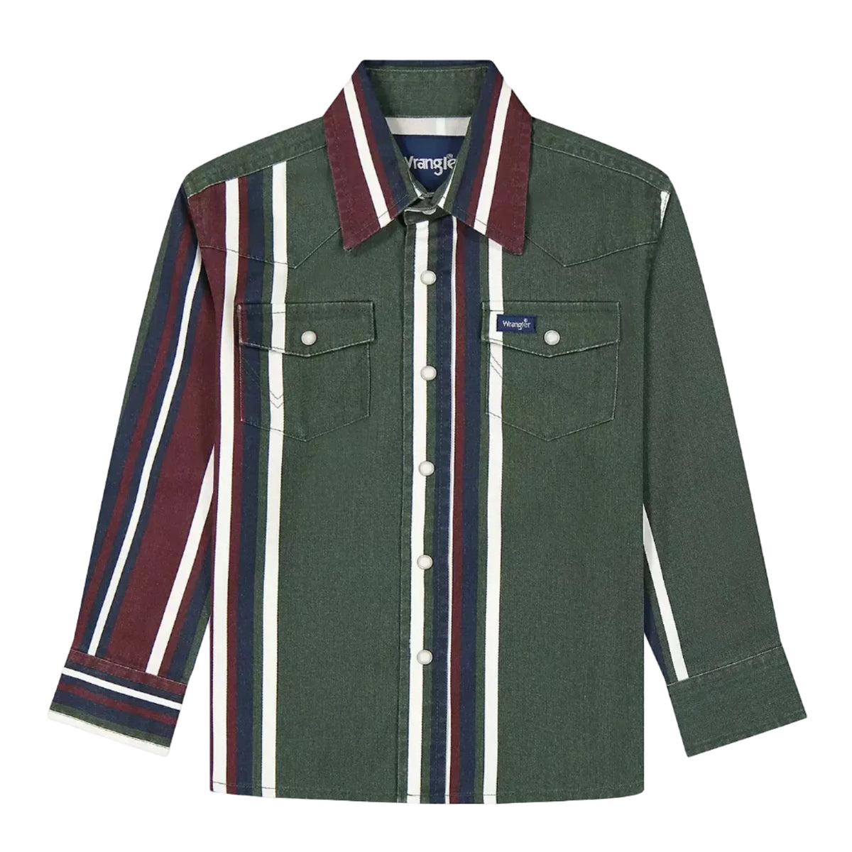 Wrangler Brushpopper Stripe Children's Snap Shirt