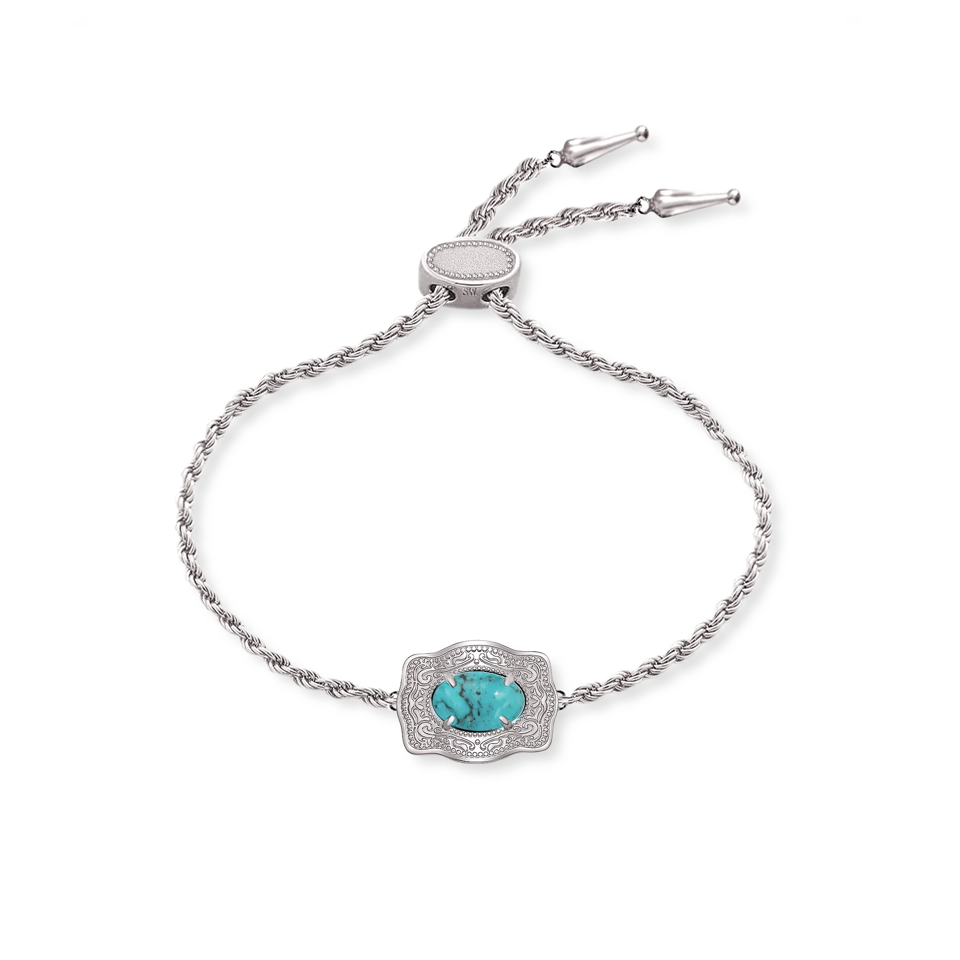 SpurWest Silver Ultra Mini Belt Buckle Oasis Bracelet