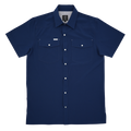 SanJac Navy Coahuila Short Sleeve Pearl Snap Men's Shirt