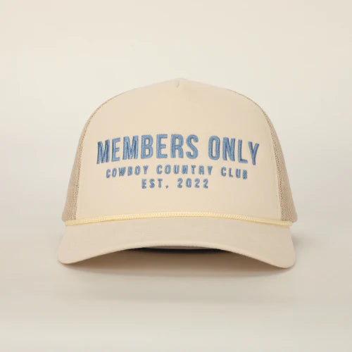 Cowboy Country Club Cream Rope Cap