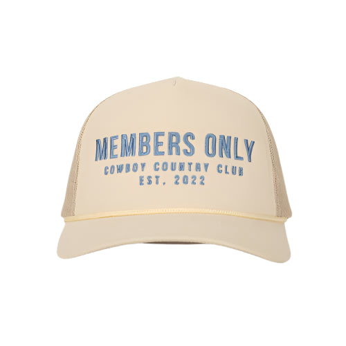 Cowboy Country Club Cream Rope Cap