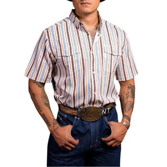 Ferrell "Edward" Short Sleeve Pearl Snap Men's Shirt