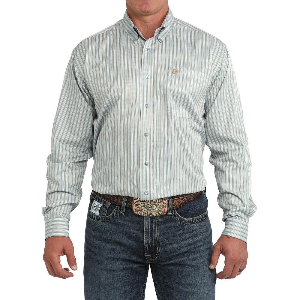 Cinch Tencel Striped Men's Button Down Shirt