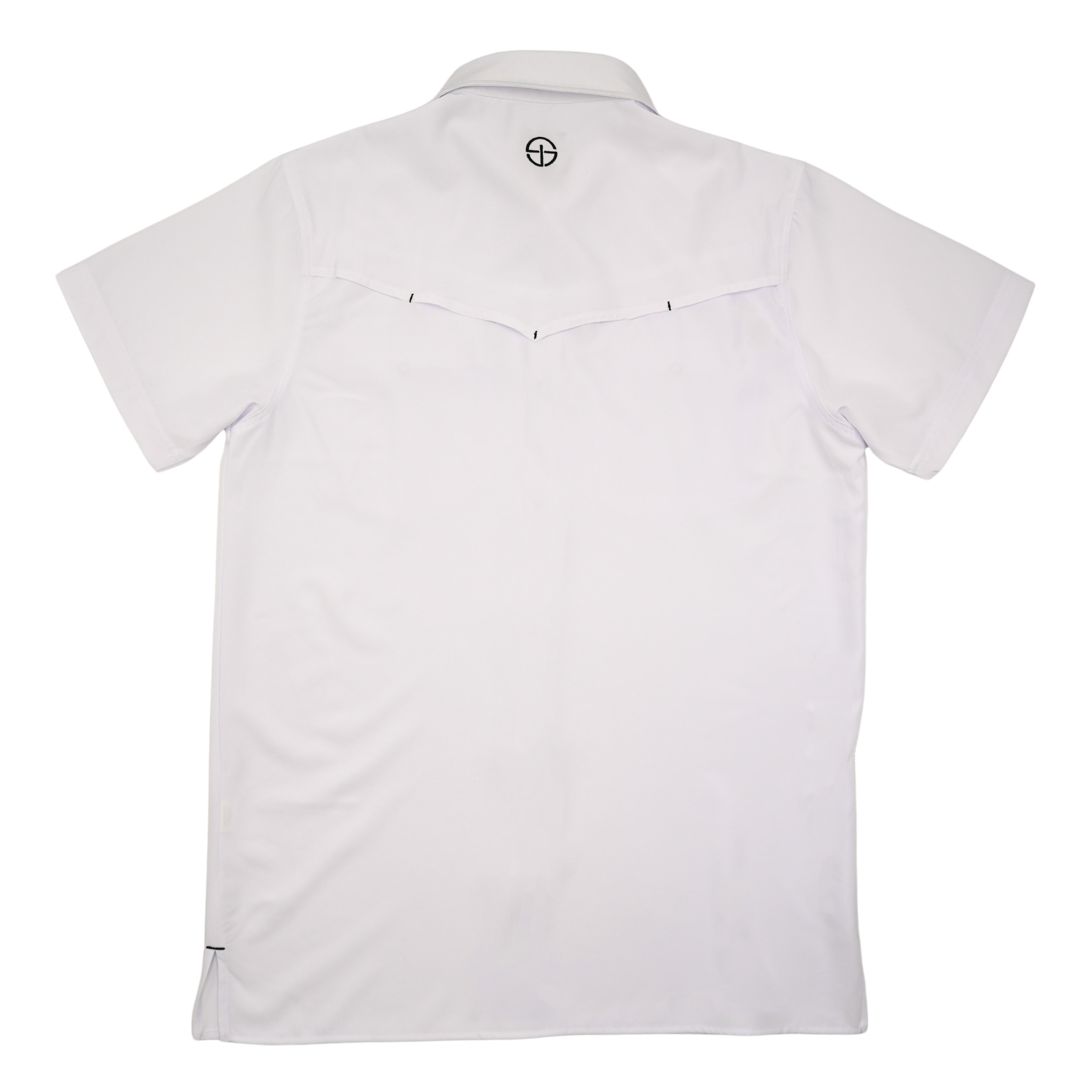 SanJac White Coahuila Short Sleeve Pearl Snap Men's Shirt