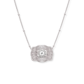 SpurWest Silver Mini Belt Buckle Amelia Rose Necklace