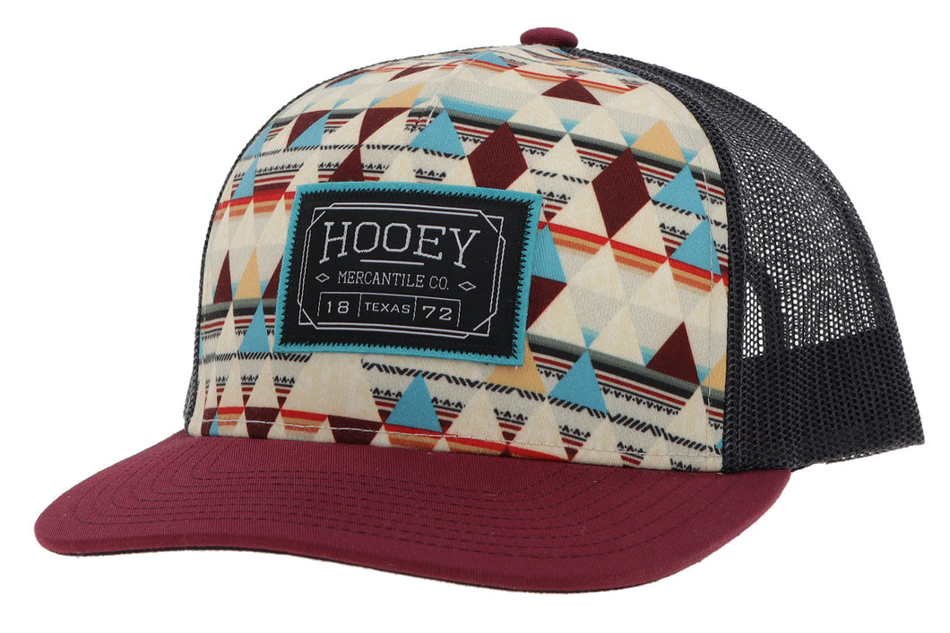 Hooey Horizon Cream Pattern Cap
