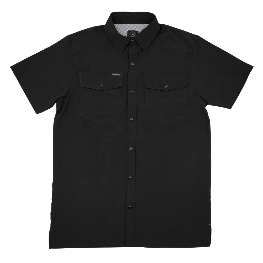SanJac Midnight Coahuila Short Sleeve Pearl Snap Men's Shirt
