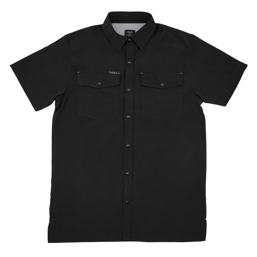SanJac Midnight Coahuila Short Sleeve Pearl Snap Men's Shirt