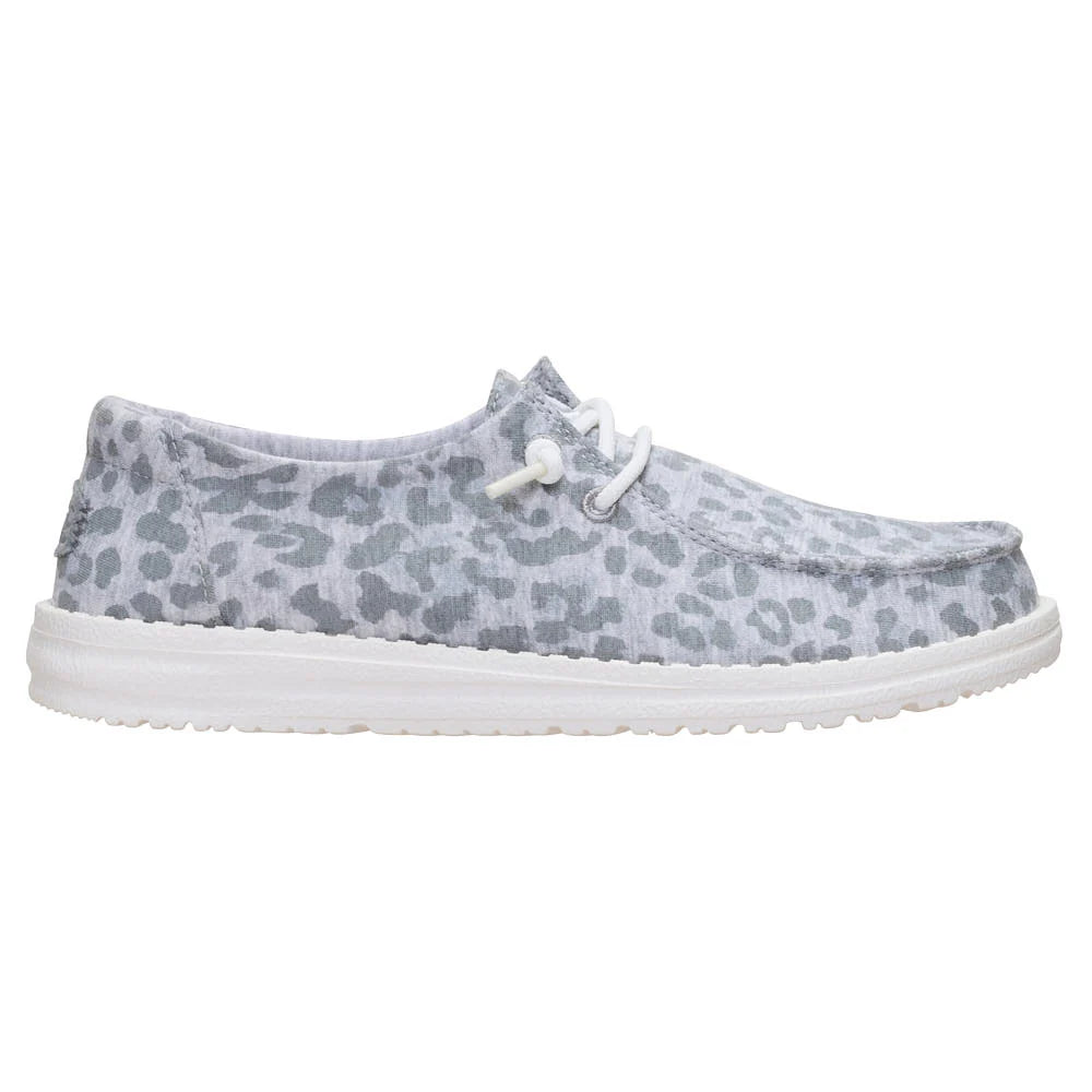 Hey Dude Wendy Stretch Jersey Leopard Ladies' Casual Shoe