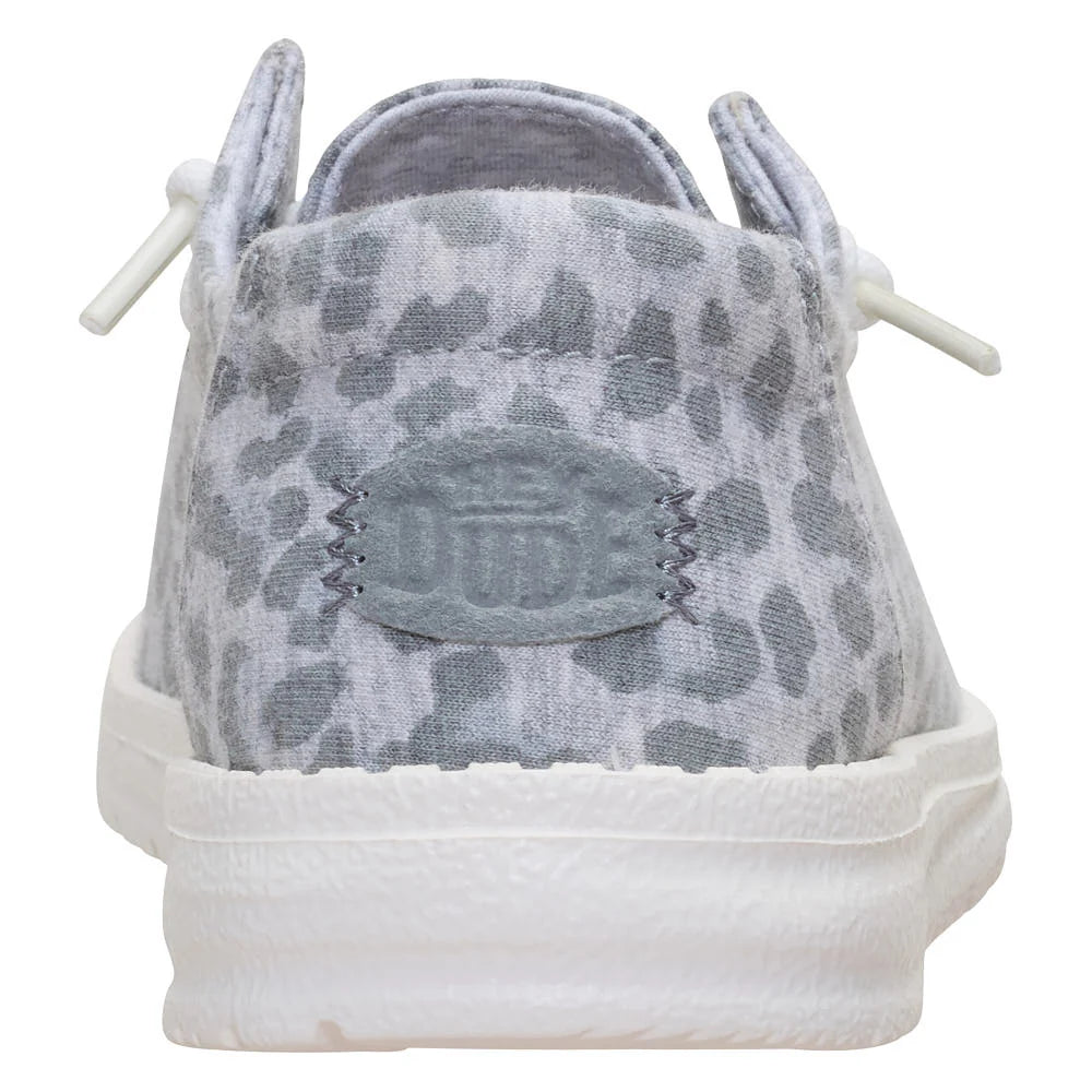 Hey Dude Wendy Stretch Jersey Leopard Ladies' Casual Shoe