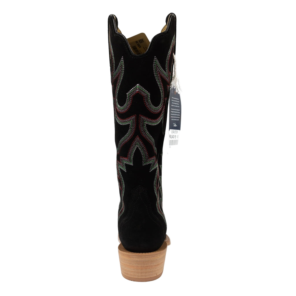 R. Watson Black Roughout Ladies Boot