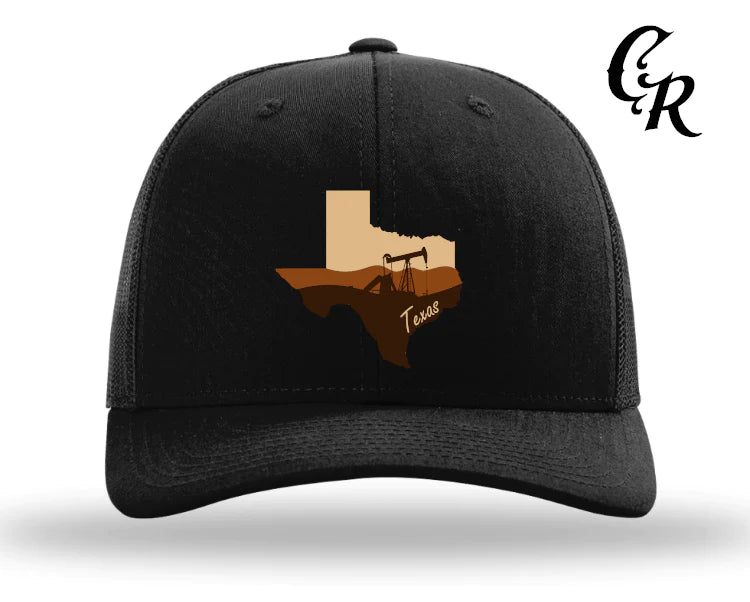 COTTON ROW TEXAS PUMPJACK LEATHER PATCHED HAT