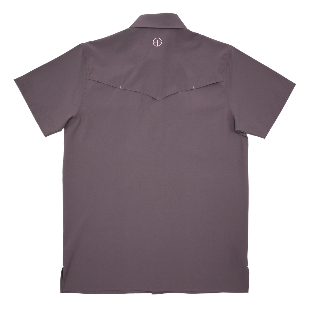 SanJac Mulberry Coahuila Short Sleeve Pearl Snap Men's Shirt