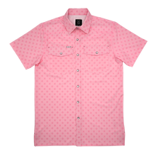 Load image into Gallery viewer, SanJac Pink Coahuila Short Sleeve Pearl Snap Men&#39;s Shirt
