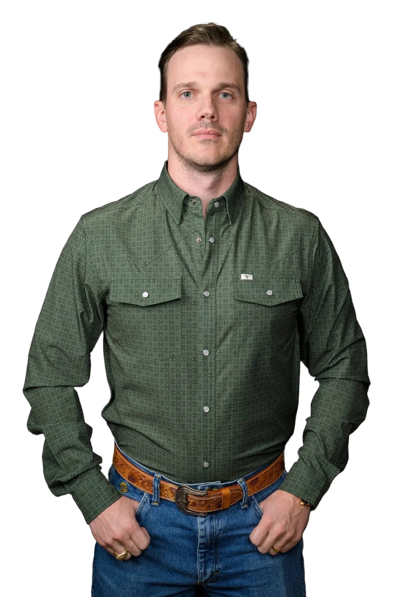 Ferrell "Collin" Long Sleeve Men's Pearl Snap Shirt