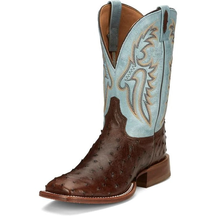 Tony Lama Men's Smooth Brown Ostrich Castillo Boot