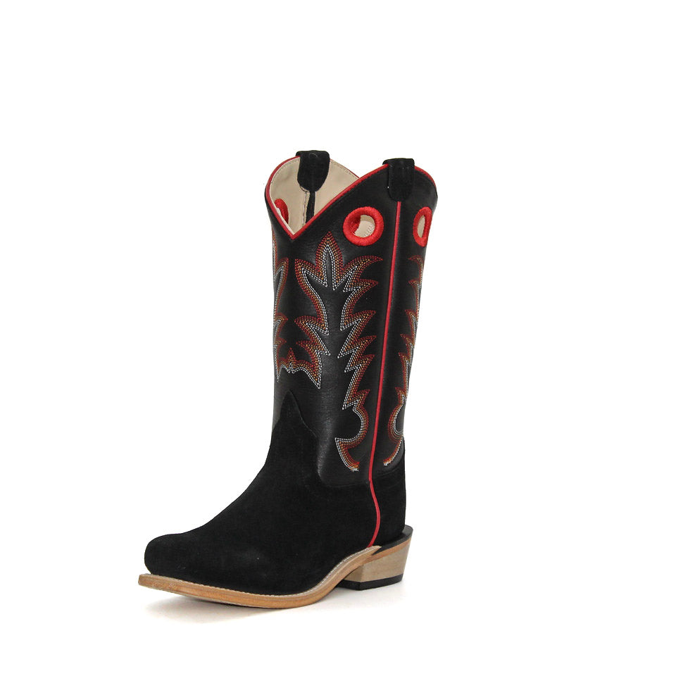 Old West Children's Black Suede Boot