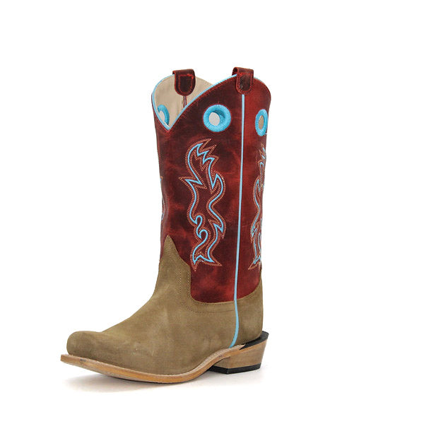 Old West Camel Suede Children's Boot