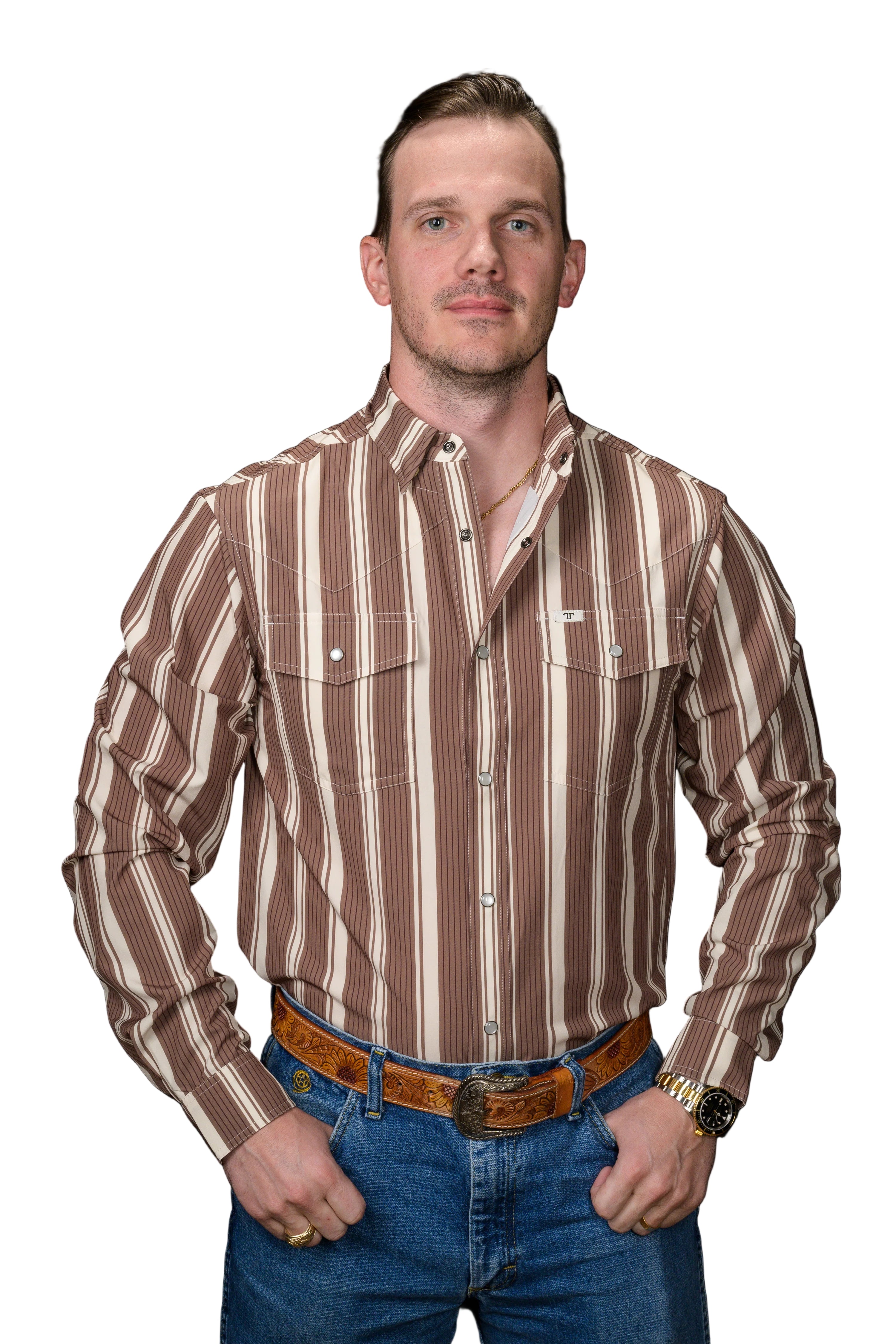 Ferrell "Atlas" Long Sleeve Men's Pearl Snap Shirt